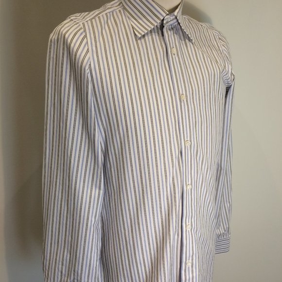 Luigi Borrelli Napoli Striped Dress Shirt - Picture 1 of 5